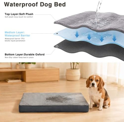 Dog Crate Bed Waterproof Deluxe Plush Dog Beds - Image 6