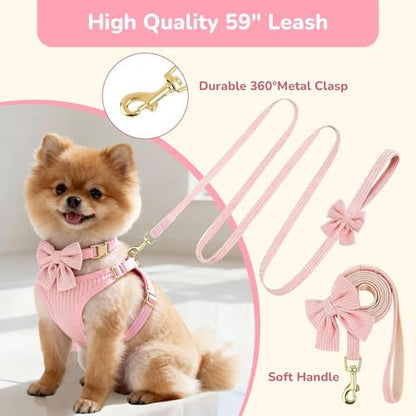 Small Dog Collar Harness and Leash Set, Dog Harness no Pull - Image 5