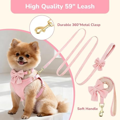 Small Dog Collar Harness and Leash Set, Dog Harness no Pull - Image 5