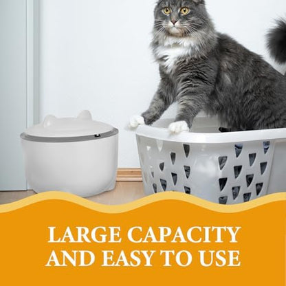 Cat Litter Disposal Bin with Sealed Lid and One-Button Odor Isolation, Small - Image 5