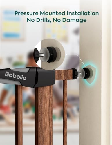 Babelio Dog Gate with Adjustable Cat Door, CatPrivilege III - Image 7