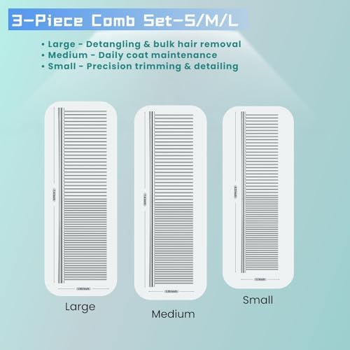 MEDUWEDU Stainless Steel Pet Comb Set – Grooming Combs - Image 5