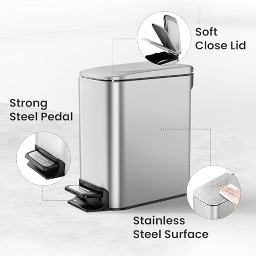 Cesun Small Bathroom Trash Can - Image 3
