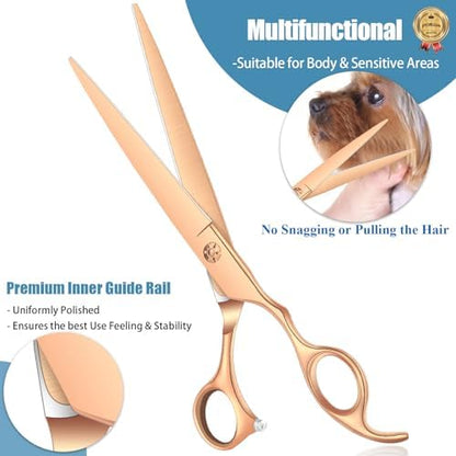 Dragon Creek Dog Grooming Scissors -7.5" Bronze - Image 5