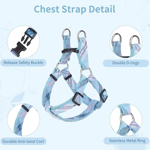 BINGPET No Pull Dog Harness Leash Collar Set, Adjustable Step-in Vest - Image 3