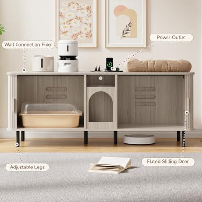 ONBRILL 65 Inches Cat Litter Box Enclosure - Image 6