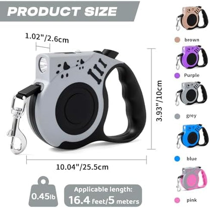 Retractable Dog Leash with USB Rechargeable Flashlight - Image 3