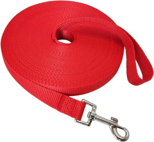 Nylon Training Dog Leash for Small Medium Large Dogs, 15ft 20ft 30ft 50ft 100ft by FancyCorgi