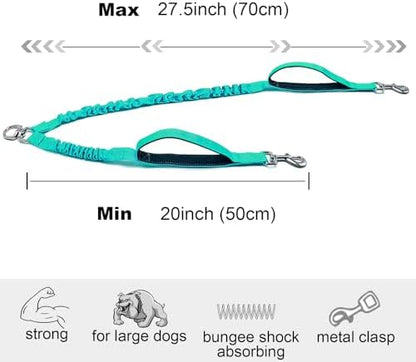 20" Dual Dog Leash Coupler Double Control Padded Handles - Image 2