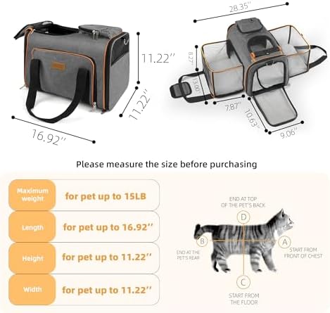 Cat Carrier, Portable Pet Carrier Bag - Image 4