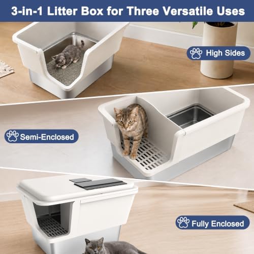 XXL Enclosed Stainless Steel Litter Box - Image 2