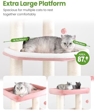 Heavy Duty Large Cat Tree Tower, Extra Wide Cat Scratching Posts - Image 2