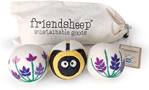 Friendsheep Wool Dryer Balls, Organic Reusable Fabric Softener Alternative by Friendsheep