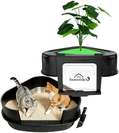 Large Enclosed Corner Cat Litter Box by Unknown
