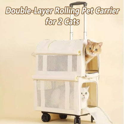 Double-Layer Rolling Pet Carrier - Image 2