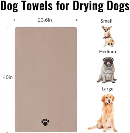 Puomue Microfiber Dog Towels for Drying Dogs, Super Absorbent and Soft Pet - Image 3
