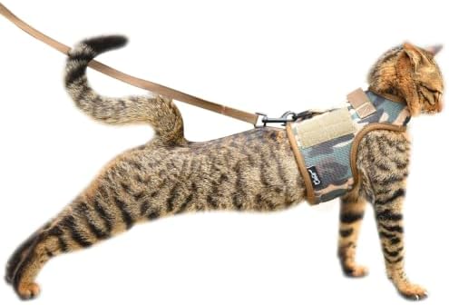 Cat Harness and Leash Set Escape Proof, Jungle Camo by YizhiMiaow