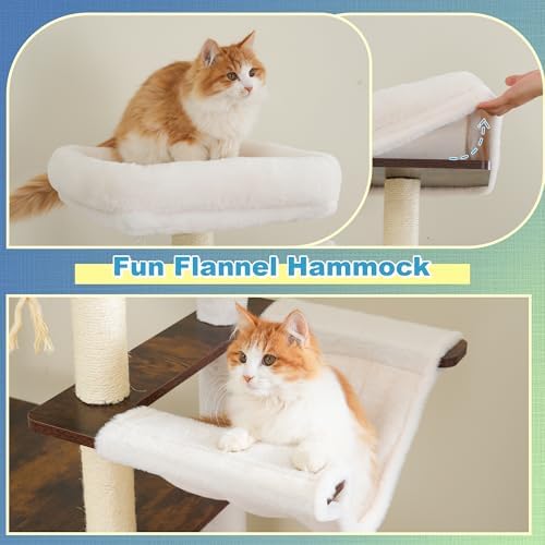Hey-brother Wooden Cat Tree, Furniture Tower - Image 5