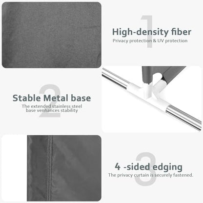 Room Divider for Privacy Protection，Grey - Image 4