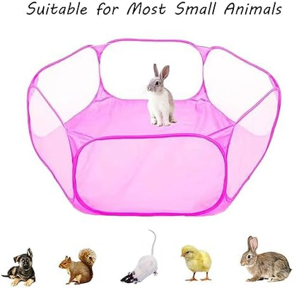 Small Animals Playpen, Portable Pop-up Open Interactive Pet Tent, Indoor - Image 3