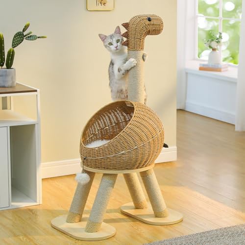 PAWZ Road Dinosaur Cat Tree 46” Cat Scratching Posts by PAWZRoad