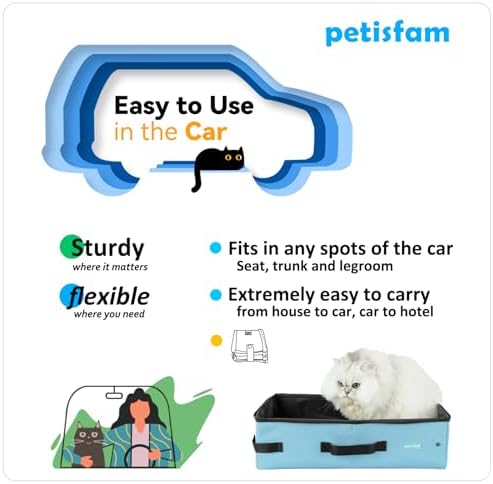 Portable Travel Cat Litter Box for Medium Cats and Kitty - Image 2