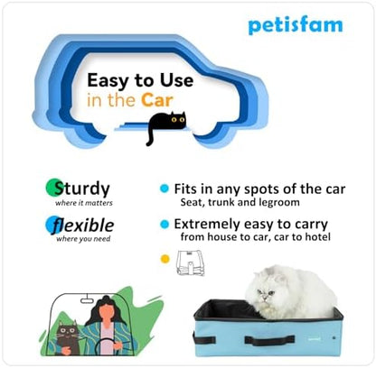 Portable Travel Cat Litter Box for Medium Cats and Kitty - Image 2