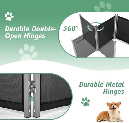 RANTILA 4 Panel Indoor Foldable Dog Fence Freestanding Dog Gate - Image 3