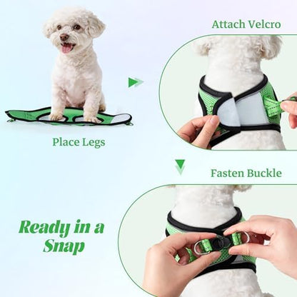 No Pull Dog Puppy Harness and Leash Set Reflective Mesh Vest Large - Image 4