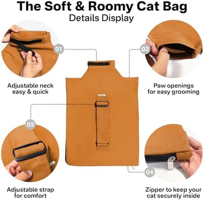Cat Carrier Pouch for Medium Cats 10–20 lbs, Soft Cat Carrier - Image 6