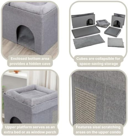 Trixie Crazy Cube Stackable Cat Condos - Image 2