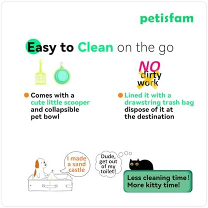 Travel Light with Covered Portable Cat Litter Box Without Any Mess. - Image 7