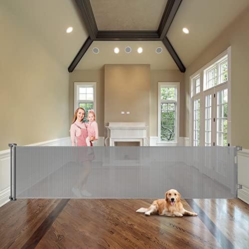 33" Tall Baby Gate for Doorway Retractable Mesh Gates for Kids or Pets by 6080100120140168180ExtraWideRetractableGate