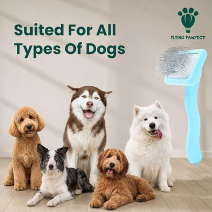 Pet Slicker Brush With Soft Massage Grooming Stainless Steel Pins - Image 7