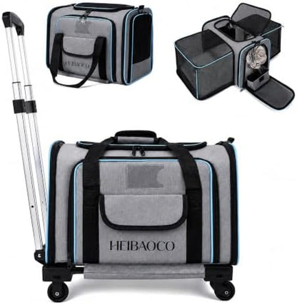 Expandable Pet Carrier with Wheels by Unknown