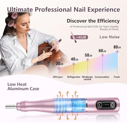 TUOBEO Cordless Nail Drill Electric Nail File Kit, Rechargeable Efile Set - Image 6