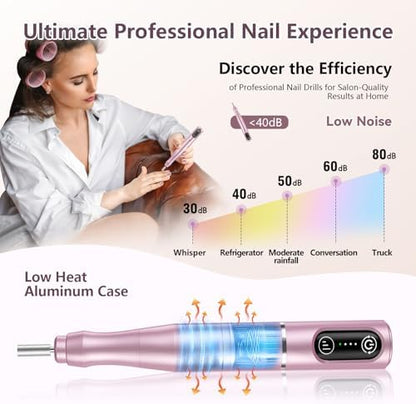 TUOBEO Cordless Nail Drill Electric Nail File Kit, Rechargeable Efile Set - Image 6