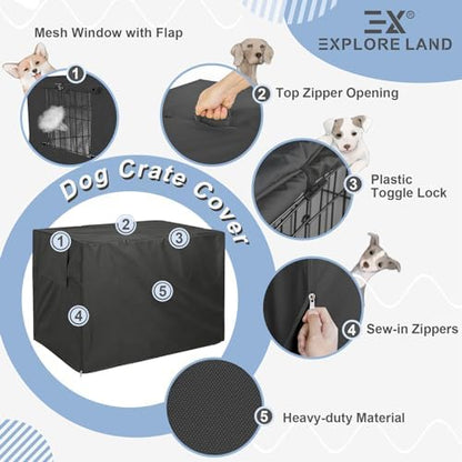 Explore Land Dog Crate Cover, 18 inches - Image 5