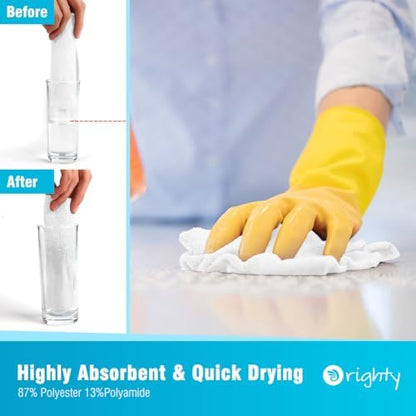Orighty Microfiber Cleaning Cloth Bulk, 50 Pack Shop Towels 12x12 in - Image 3