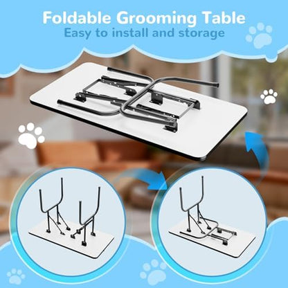 32-Inch Dog Grooming Table for Small & Medium Dogs, Foldable Pet Grooming Table - Image 5