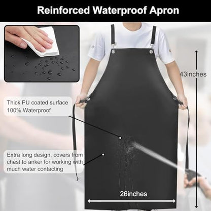SHEOMERN Waterproof Apron 2-Pack - Image 2