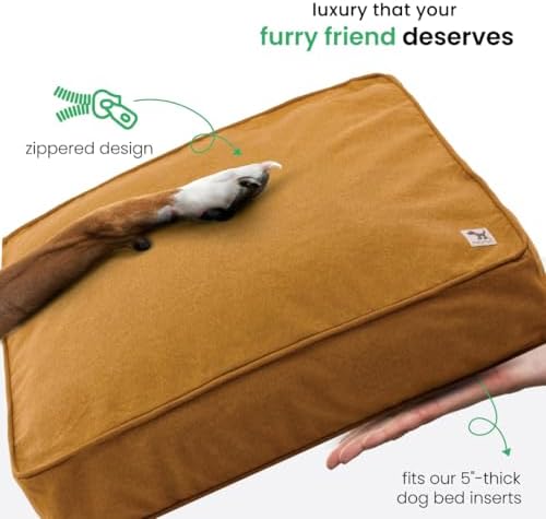 Molly Mutt Mustard Brown Dog Bed Cover, Non-Toxic & 100% Cotton - Image 5