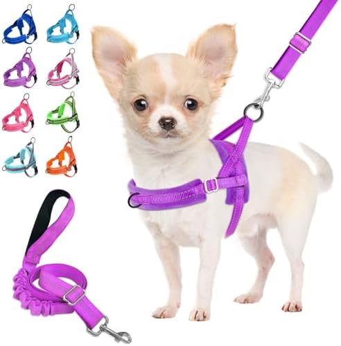 Lukovee Small Dog Harness and Leash Set, No Pull Soft Padded Vest by Lukovee