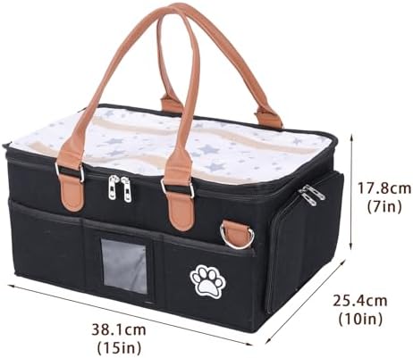 Felt Dog Grooming Bag, Portable Tote Bag - Image 5