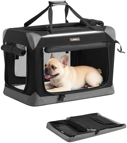 Feandrea Collapsible Dog Crate, Portable Pet Travel Crate, 24 Inches by FeandreabySONGMICSHOME