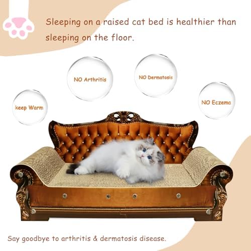 Luxury Cardboard Cat Scratcher Sofa Bed, Couch Shaped Scratching Board - Image 6