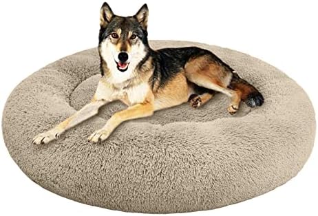SAVFOX 45 inches Calming Donut Dog Bed by SAVFOX