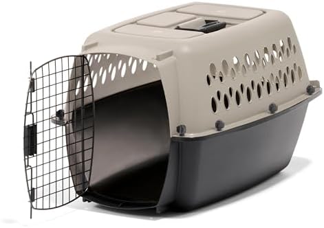 Petmate Vari Dog Kennel, 10 to 20lbs, Taupe and Black by Petmate
