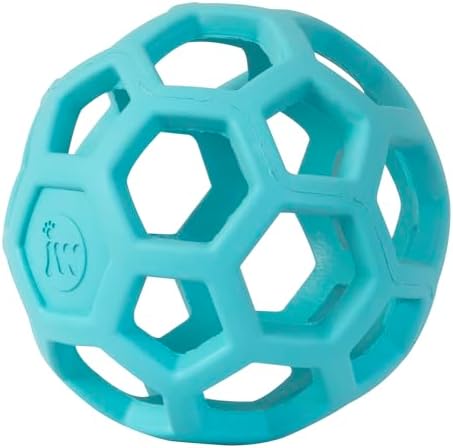 JW Pet HOL-ee Roller Dog Puzzle Ball, Medium 4.5in, Natural Rubber - Image 2