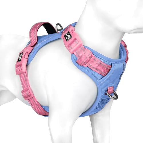 PHOEPET No Pull Dog Harness, Unique Colors Reflective Adjustable Dog Vest by PHOEPET